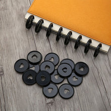 Load image into Gallery viewer, 30PCS 35mm Colorful Heart Binder Buckle Disc Ring Mushroom Hole Ring Round Binding Plastic Disc Buckle Hoop DIY Binder Notebook