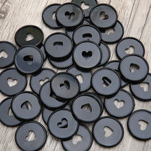 Load image into Gallery viewer, 30PCS 35mm Colorful Heart Binder Buckle Disc Ring Mushroom Hole Ring Round Binding Plastic Disc Buckle Hoop DIY Binder Notebook
