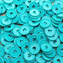 Load image into Gallery viewer, 30PCS 35mm Colorful Heart Binder Buckle Disc Ring Mushroom Hole Ring Round Binding Plastic Disc Buckle Hoop DIY Binder Notebook
