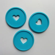 Load image into Gallery viewer, 30PCS 35mm Colorful Heart Binder Buckle Disc Ring Mushroom Hole Ring Round Binding Plastic Disc Buckle Hoop DIY Binder Notebook
