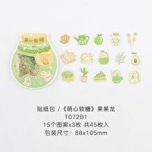 Load image into Gallery viewer, 45 pcs/pack Cute Candy Series Journal Decorative Stickers Scrapbooking Stick Label Diary Stationery Album animal cat Stickers
