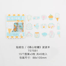 Load image into Gallery viewer, 45 pcs/pack Cute Candy Series Journal Decorative Stickers Scrapbooking Stick Label Diary Stationery Album animal cat Stickers
