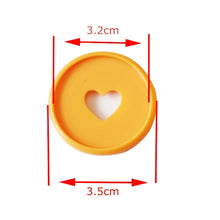 Load image into Gallery viewer, 30PCS Colorful Heart Binding Buckle Disc Ring Mushroom Hole Ring Round Plastic Disc Buckle Hoop DIY Binder Notebook 35MM
