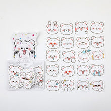 Load image into Gallery viewer, 40 pcs/pack Cute bear Journal Decorative Stickers Scrapbooking Stick Label Diary Album stationery Kawaii cartoon animal Stickers
