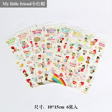 Load image into Gallery viewer, 6sheets/bag Cute Stickers Bullet Journal Kawaii Scrapbooking Planner Diary  Sticker Set Retro Stationery
