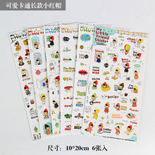 Load image into Gallery viewer, 6sheets/bag Cute Stickers Bullet Journal Kawaii Scrapbooking Planner Diary  Sticker Set Retro Stationery
